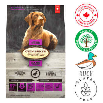 Oven Baked Tradition oven-baked duck dog food with deboned duck and gluten-free ingredients