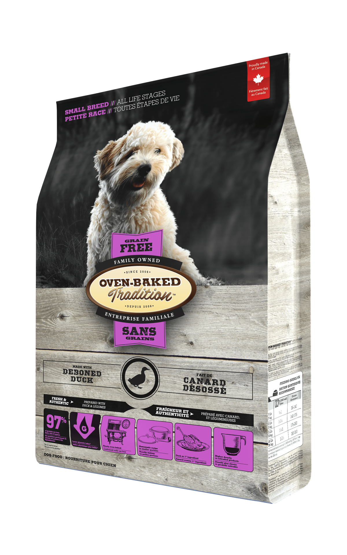Oven Baked Tradition oven baked duck dry dog food small breed in a 4 lb bag for healthy canine nutrition