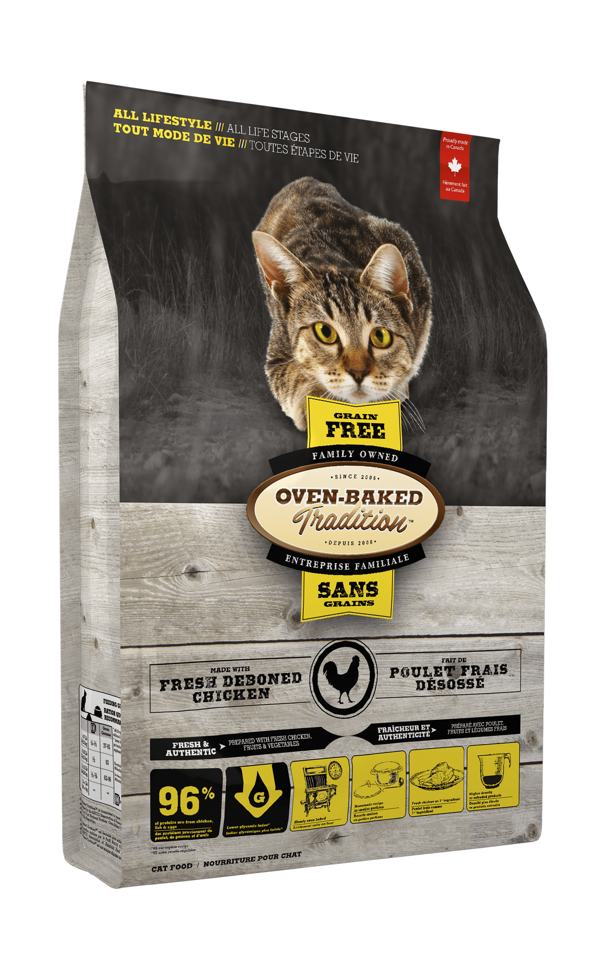 Oven Baked Tradition Oven Baked Grain Free Chicken Cat Food in a 4kg bag for all life stages