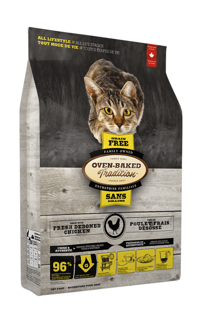 Oven Baked Tradition Oven Baked Grain Free Chicken Cat Food in a 4kg bag for all life stages