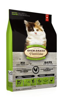 Oven Baked Tradition Kitten Chicken Food in 3.5 lb Bag with Fresh Boned Chicken for Growing Kittens