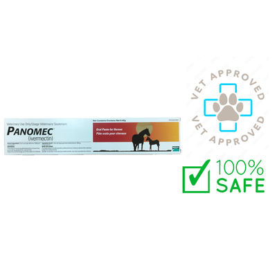 Panomec horse oral paste package for horse health and wellness vet approved safe treatment