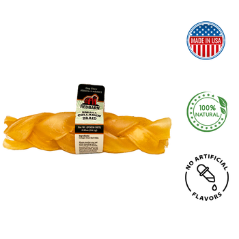 RedBarn collagen braid dog treats made in the USA with 100 percent natural ingredients