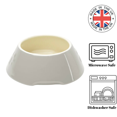 Scruffs grey pet bowl made in the UK microwave and dishwasher safe for pets