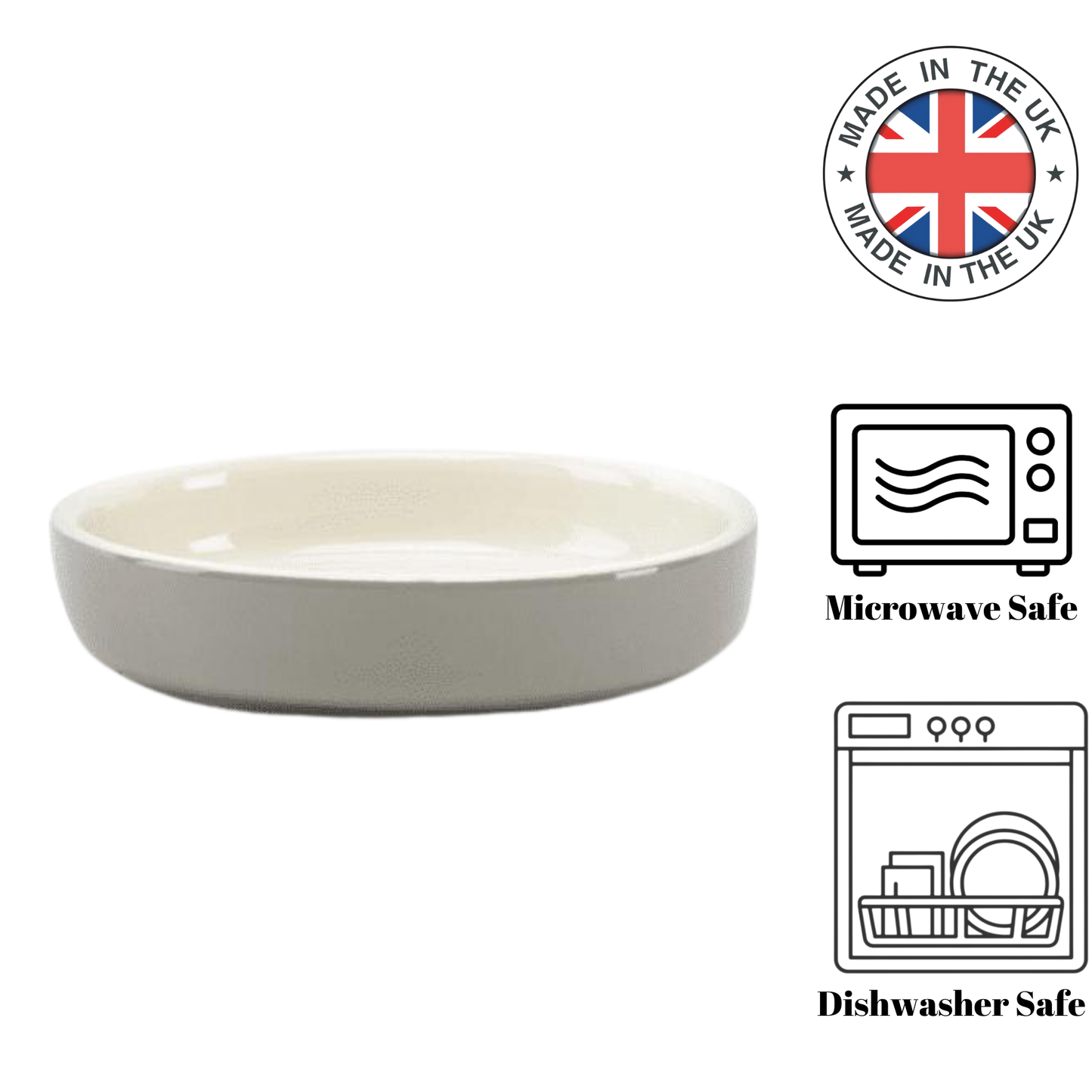 Scruffs - Icon Saucer Grey Bowl - 13 Cm