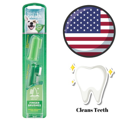 TropiClean - Finger Brushes For Dogs - Pack Of 2