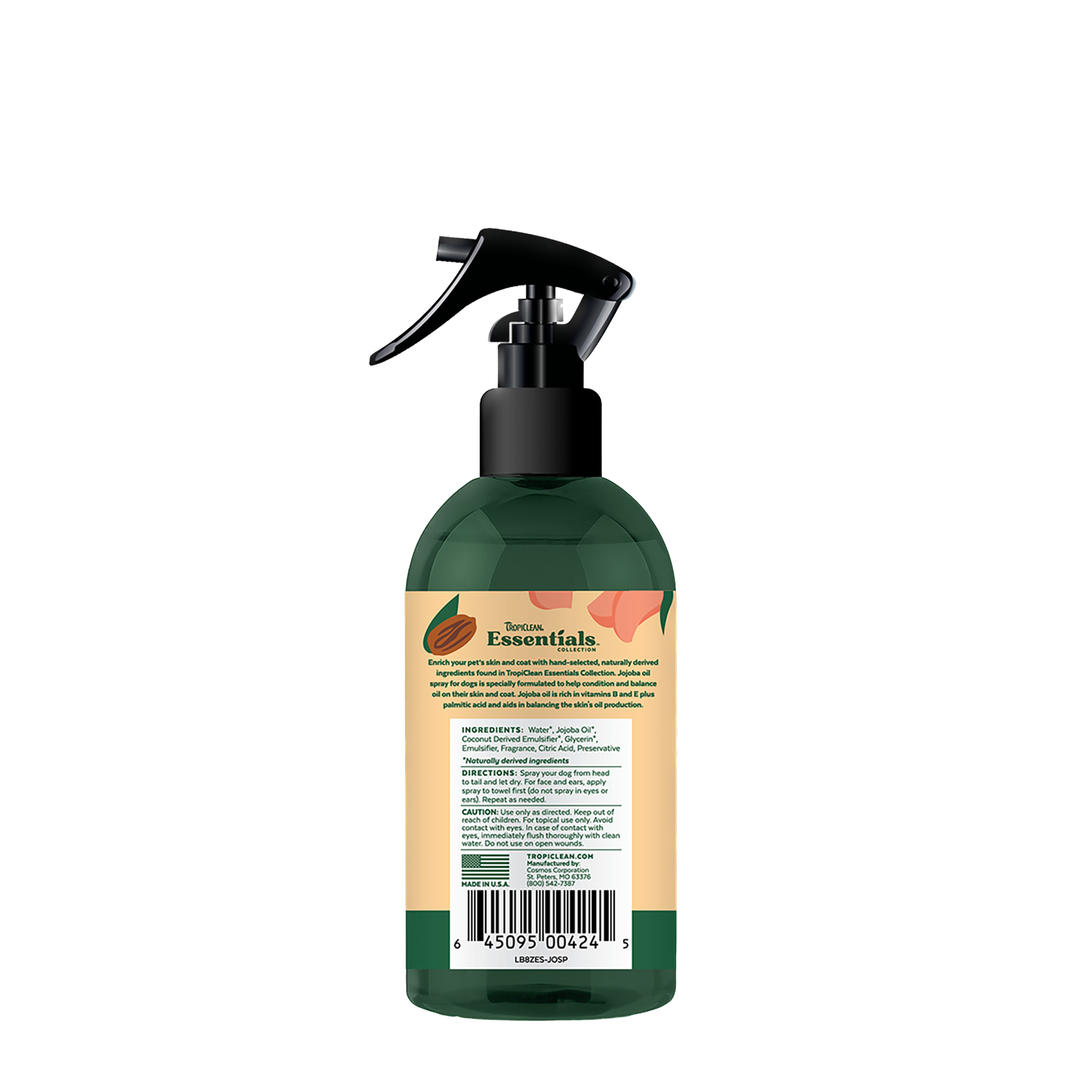 Tropiclean Jojoba Oil Dog Spray for effective and soothing pet grooming