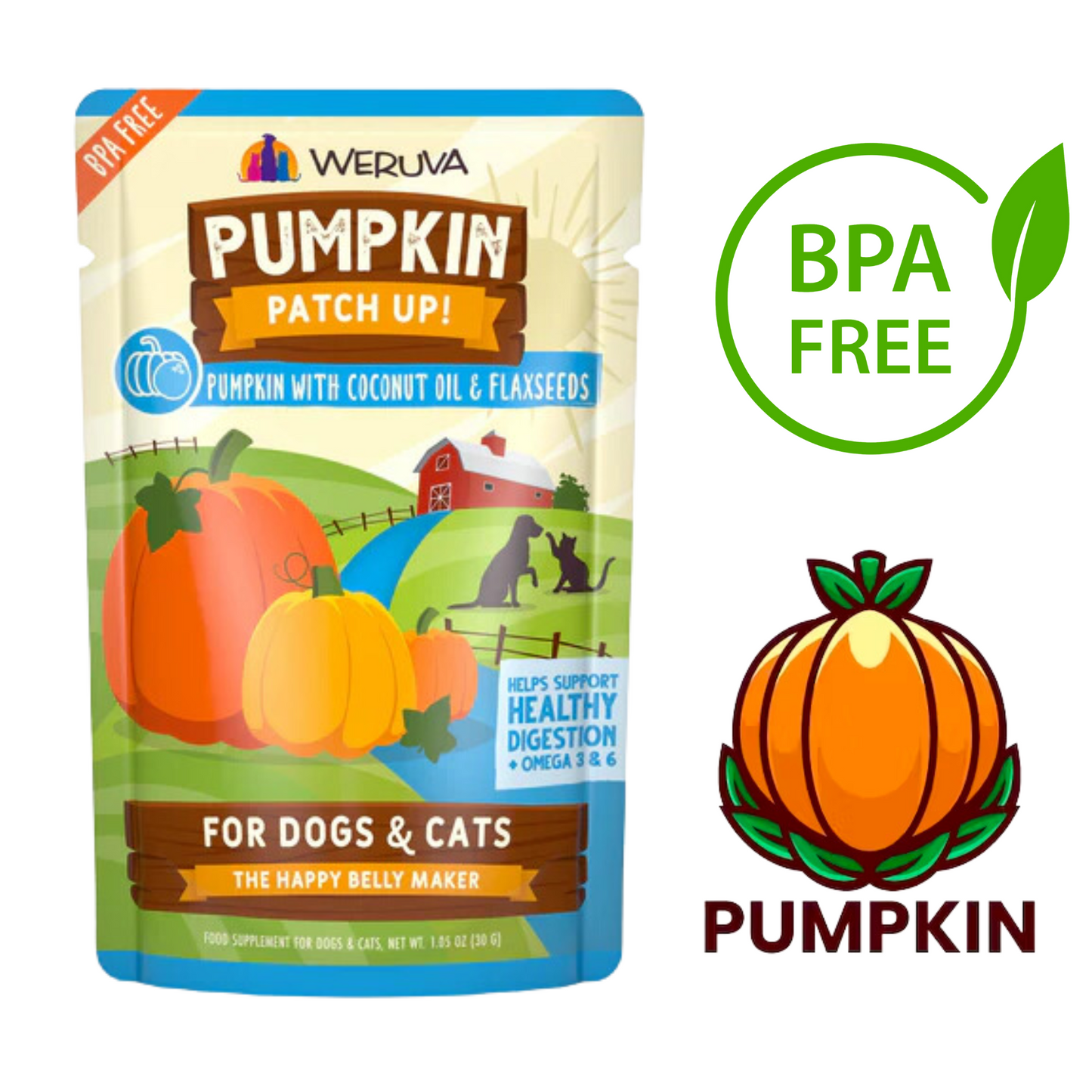 Weruva pumpkin coconut flax dog food canned wet food for dogs and cats with healthy digestion support