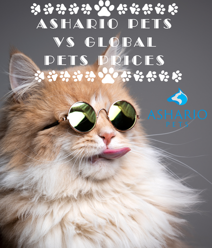 Ashario Pets invites you to compare our prices with Global Pet Foods to see the difference in value.