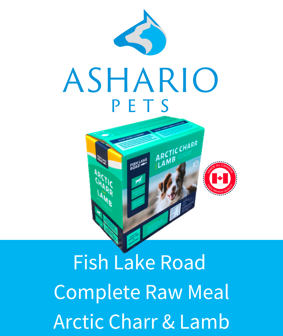 Ashario Pets presents Fish Lake Road Complete Raw Meal - Arctic Charr & Lamb, a premium diet choice for your pet's well-being. 