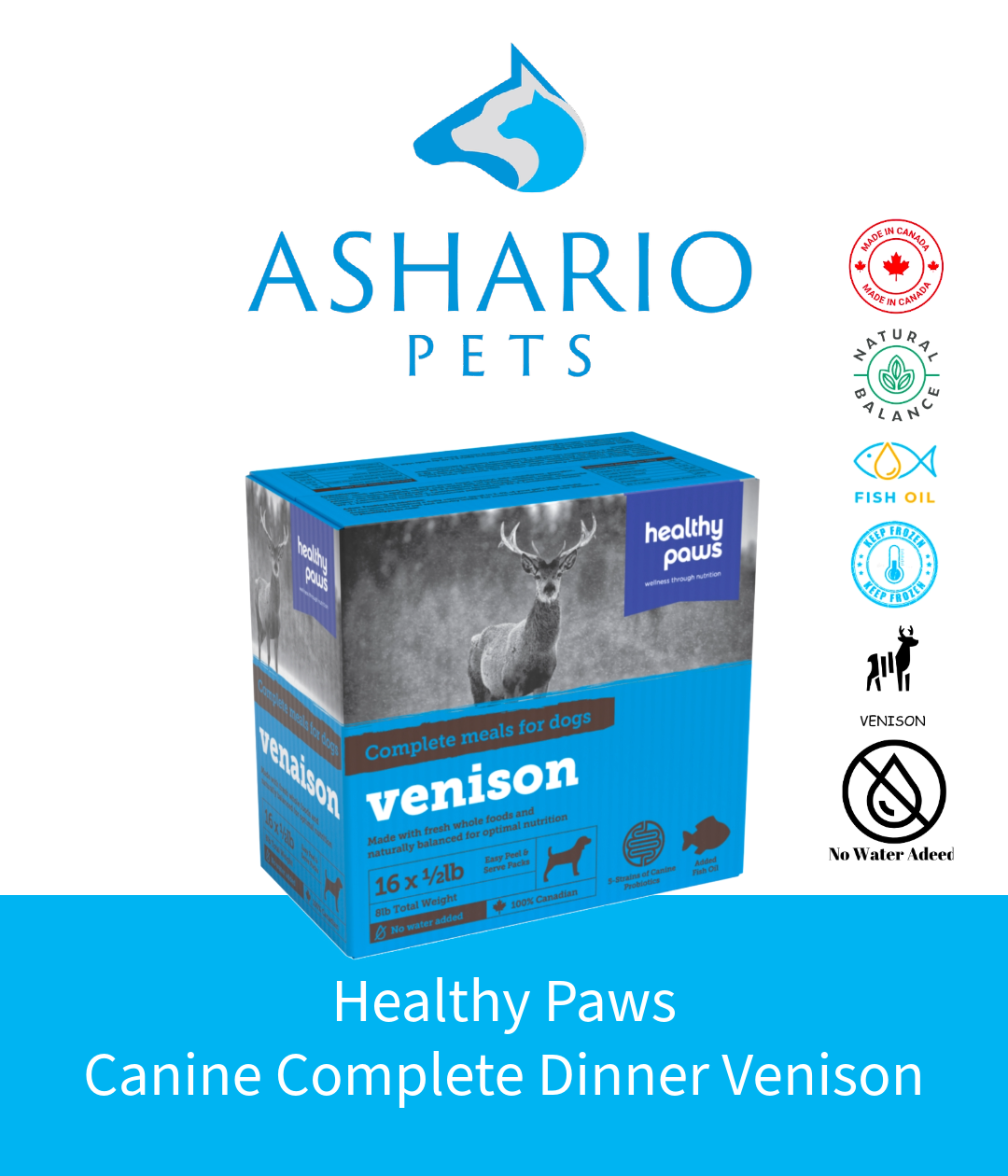 Treat your furry friend to a gourmet feast with Healthy Paws Canine Complete Dinner Venison.