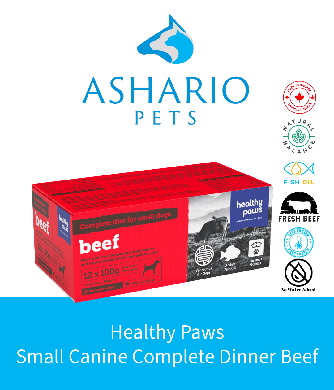 Elevate your pet's dining experience with Healthy Paws Small Canine Complete Dinner Beef, a nutritious and flavourful meal option.