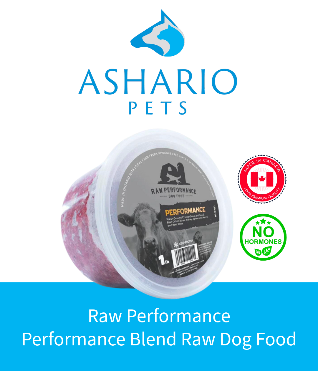 Discover Raw Performance Performance Blend Raw Dog Food at Ashario Pets. Crafted with top-quality ingredients, this blend ensures optimal nutrition for your furry friend. 