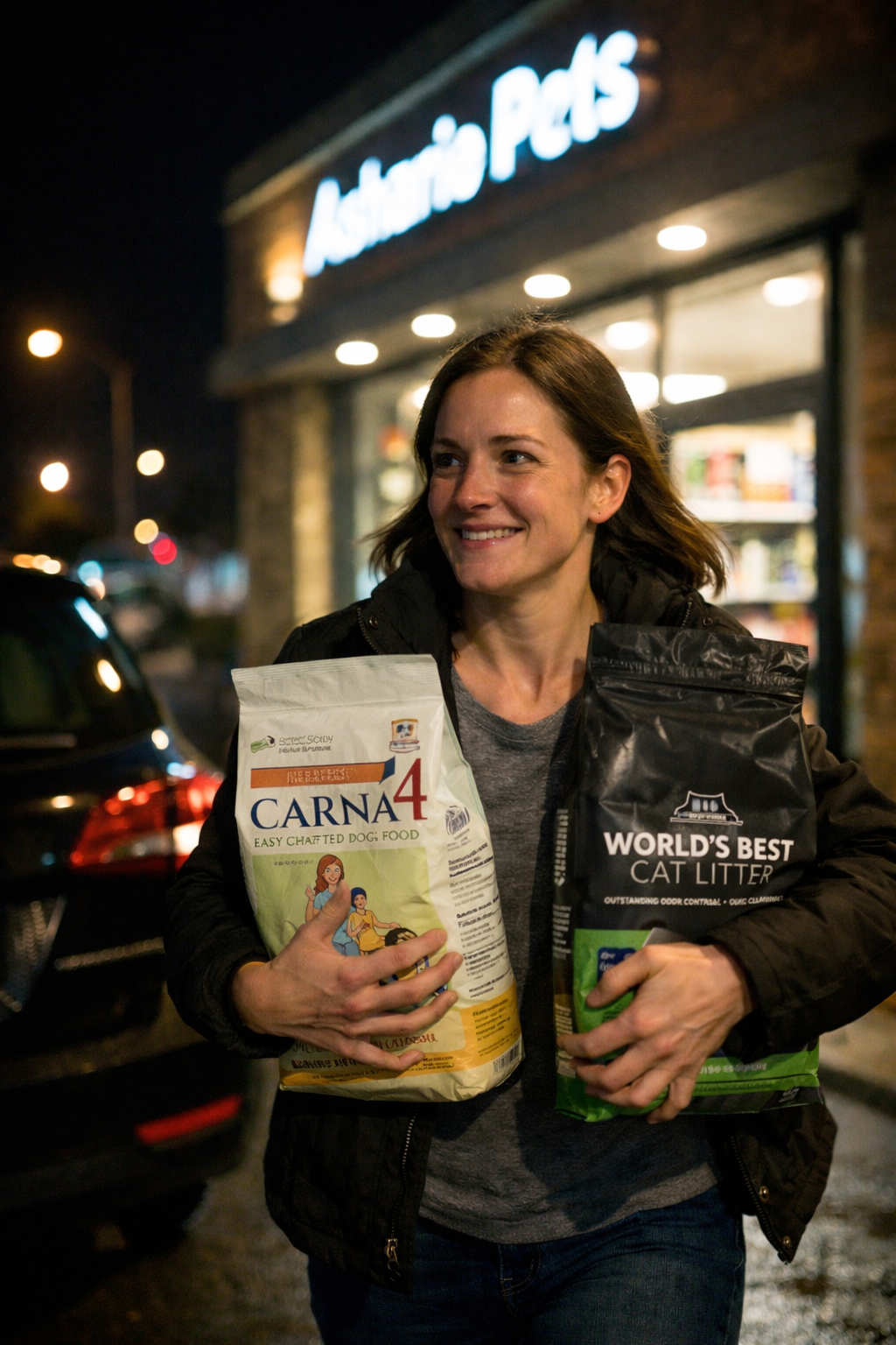 What’s the fastest way to get dog food / cat litter tonight?