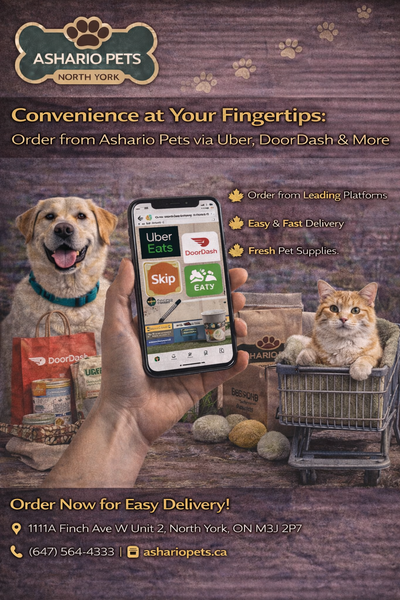 Convenience at Your Fingertips: Order from Ashario Pets via Uber, DoorDash & More
