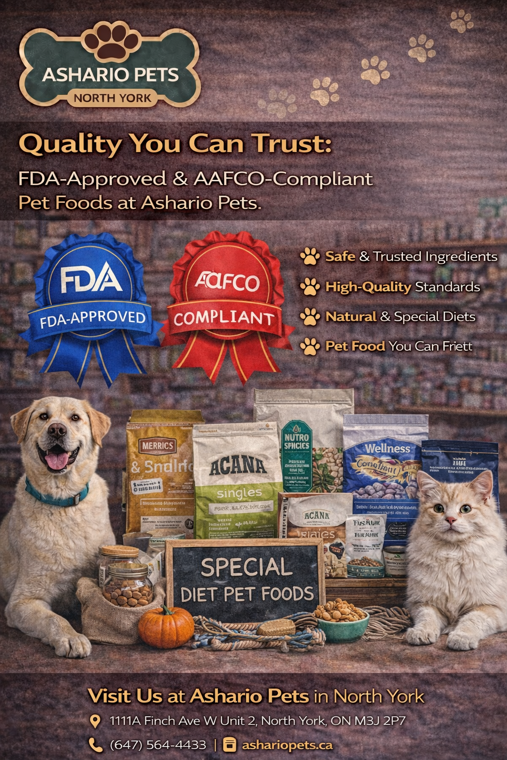 Quality You Can Trust: FDA-Approved & AAFCO-Compliant Pet Foods at Ashario Pets