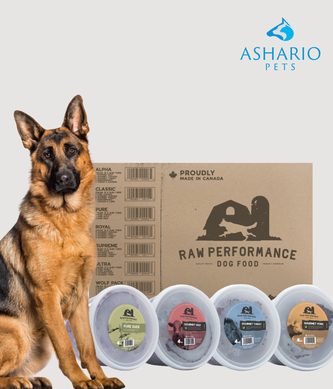 Unleash the power of raw performance with Ashario Pets! Elevate your pet's health and vitality with our premium selection of raw food options, designed to support their natural instincts and optimize their overall well-being.