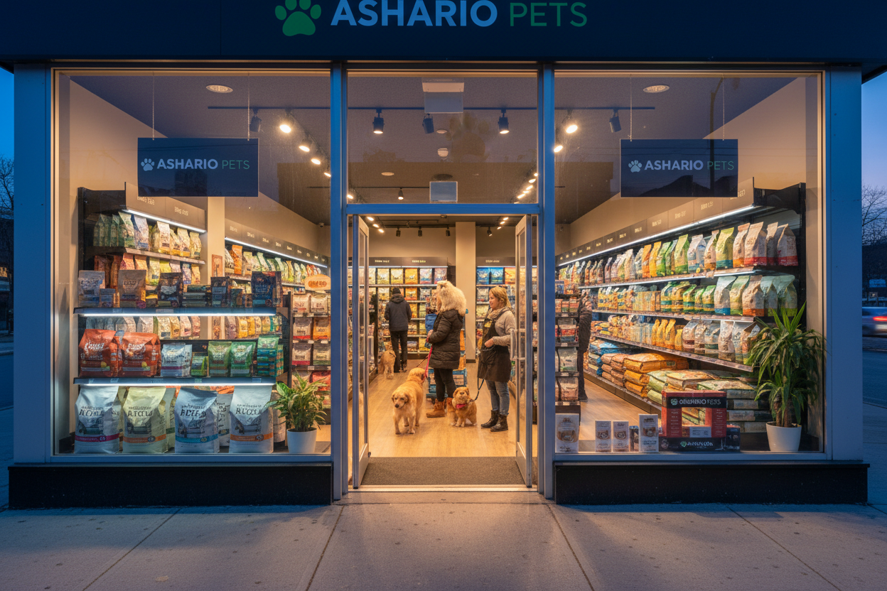 pet store open late North York