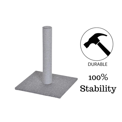 BuD'z Scratching Rope Post Medium & Large Grey Cat, designed to captivate and entertain, encourages exercise and stimulates natural hunting instincts, durable and safe for active cats, stimulates feline instincts, sharpens claws, promotes physical and intellectual activity.