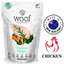 NZPF Woof Chicken Freeze Dried Dog Food 280 Grams, complete and balanced freeze-dried food for dogs. Made with high-quality chicken for optimal nutrition.	