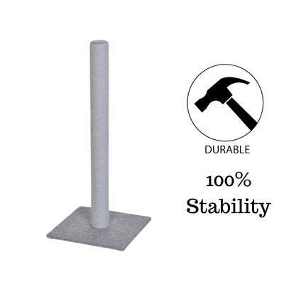 "BuD'z Scratching Rope Post Medium & Large Grey Cat, designed to captivate and entertain, encourages exercise and stimulates natural hunting instincts, durable and safe for active cats, stimulates feline instincts, sharpens claws, promotes physical and intellectual activity."