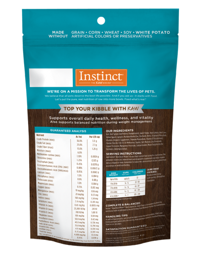 Instinct Raw Boost Mixers Multivitamin Topper Dog, supports overall health with high-quality ingredients. Perfect for pet stores in North York, Toronto.