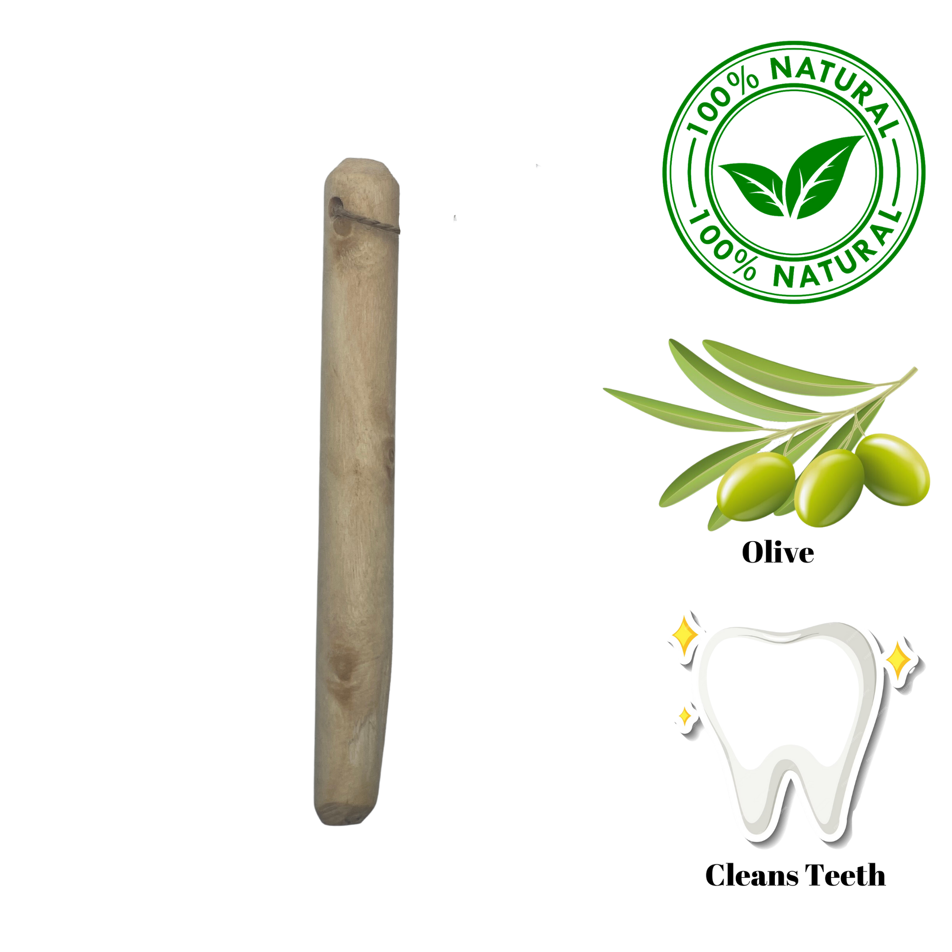 Zaytoon X-Small Olive Wood Dog Chew, a natural chew for small dogs. Available at North York pet stores.	