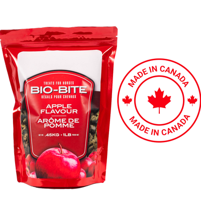 Bio-Bite Apple 1lb - Nutrient-rich horse supplement supporting digestion, immunity, and vitality with natural apple flavoring.