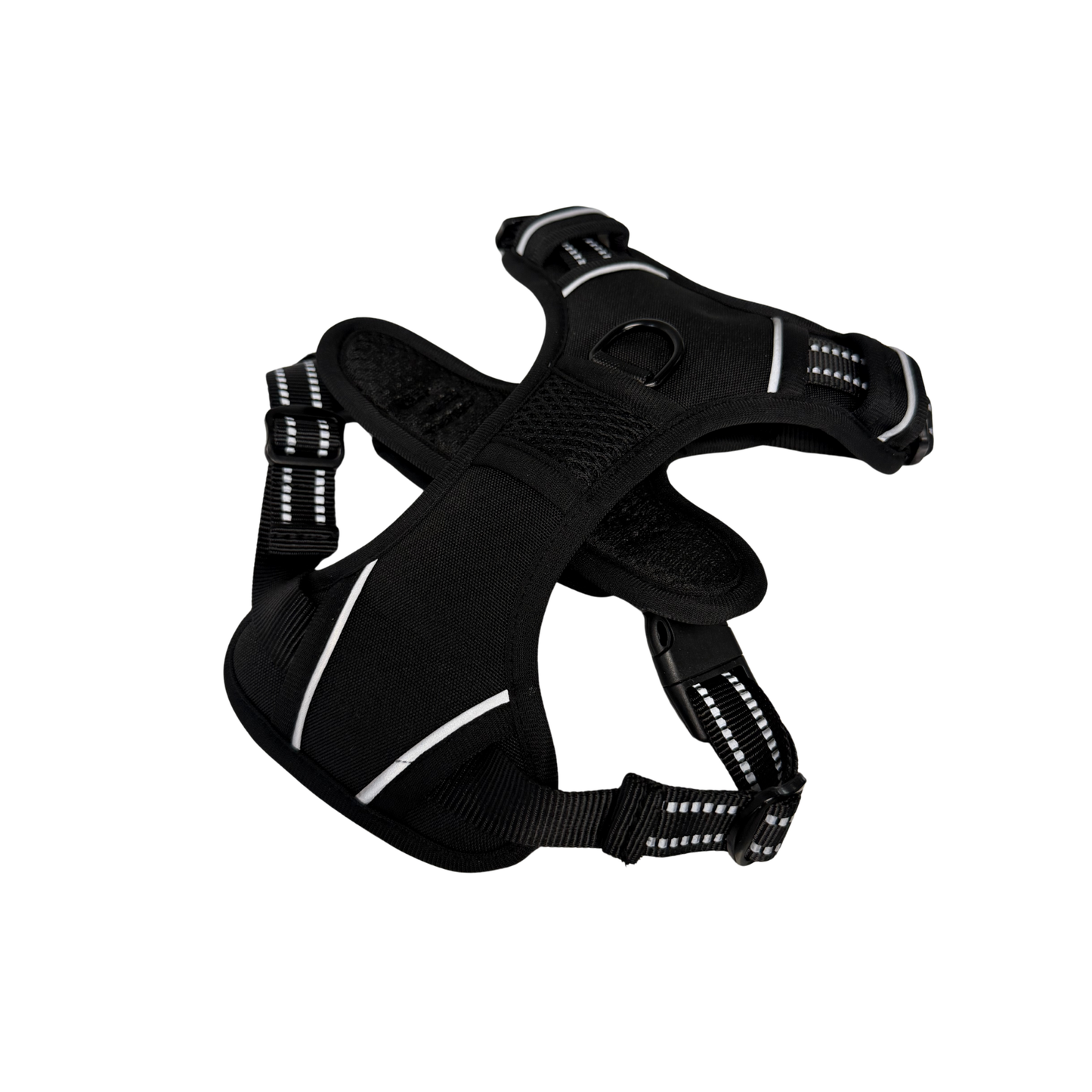 Ashario Pets - Lightweight Reflective Black Harness - Small