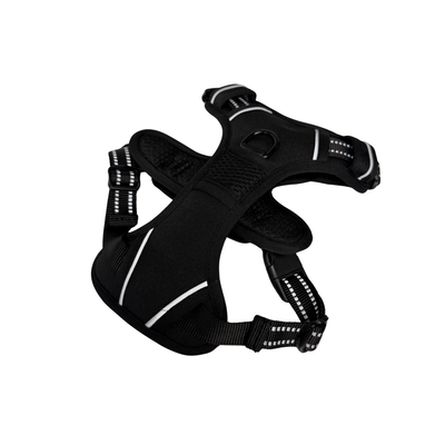 Ashario Pets - Lightweight Reflective Black Harness - Small