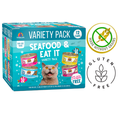 Seafood Weruva Seafood Eat It Variety Pack Cat Food, 3 Oz, 5.5 Oz, perfect for cats at Toronto pet shops.