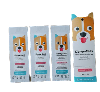 Keep track of your dog's kidney health with Kidney-Chek for Dogs, offered in 1 Pack and 3 Pack sizes. Available now at Ashario Pets.