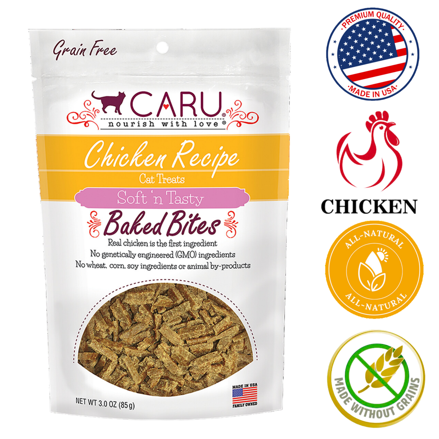 Caru - Chicken Bites for Cats - 2.75 Oz
