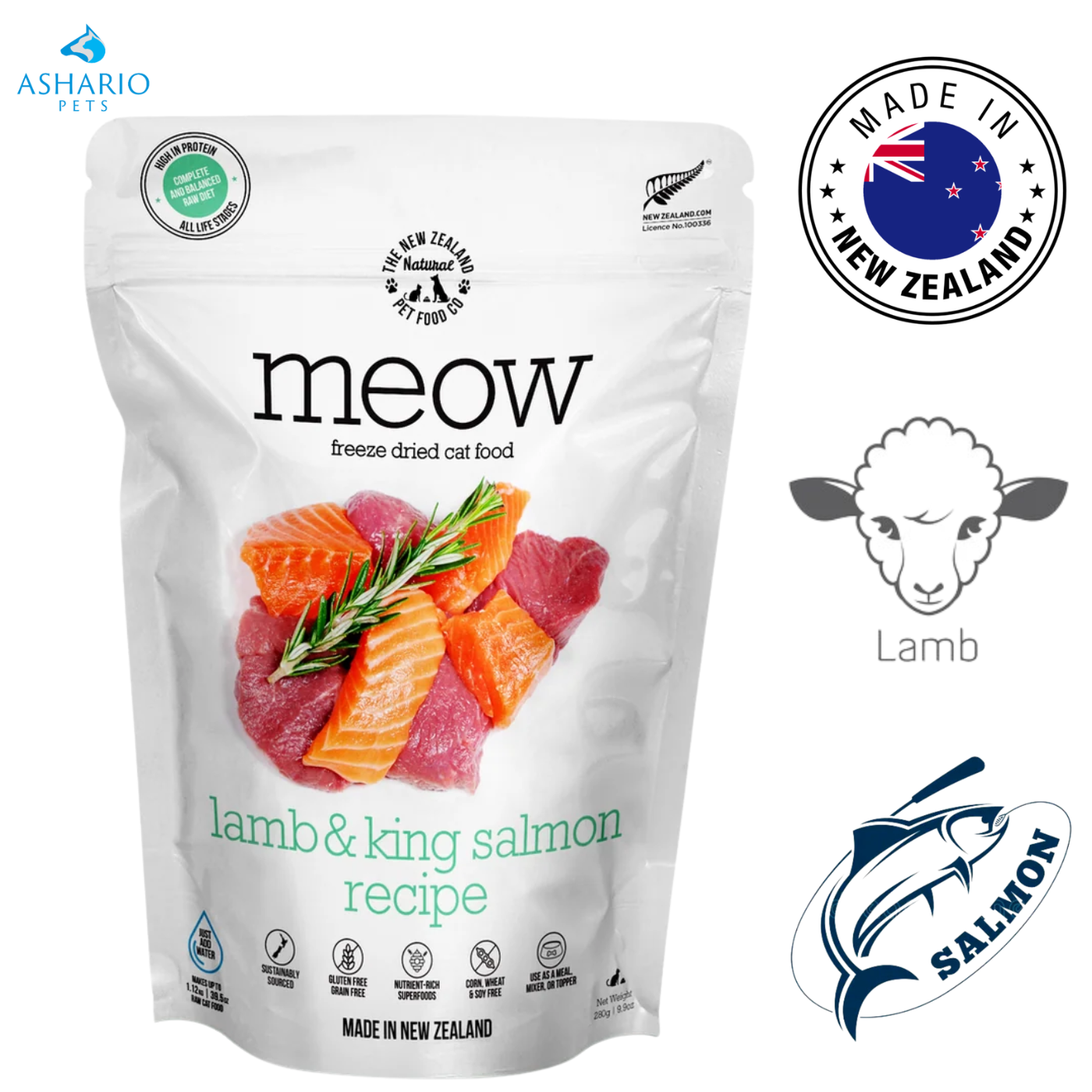 NZPF Meow - Lamb & Salmon Freeze Dried Cat Treats