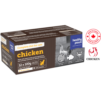 Healthy Paws - Feline Complete Dinner Chicken - 100 Grams