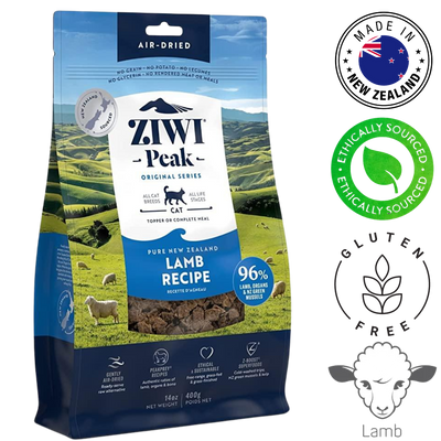 Premium ZIWI Lamb Air Dried Cat Food, 400 Grams, perfect for supporting overall health and well-being in cats.