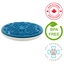 Aikiou Blue Flower Slow Feeder made in Canada, BPA free, and vet approved, designed to help pets eat at a slower pace to improve digestion and prevent overeating.