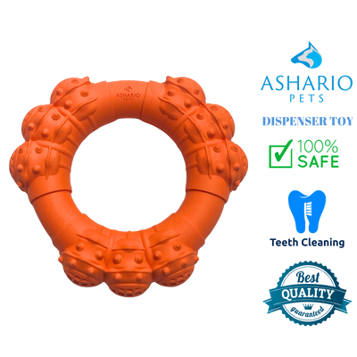 Ashario Pets - Dispenser Toy - Teeth Cleaning Ring Large