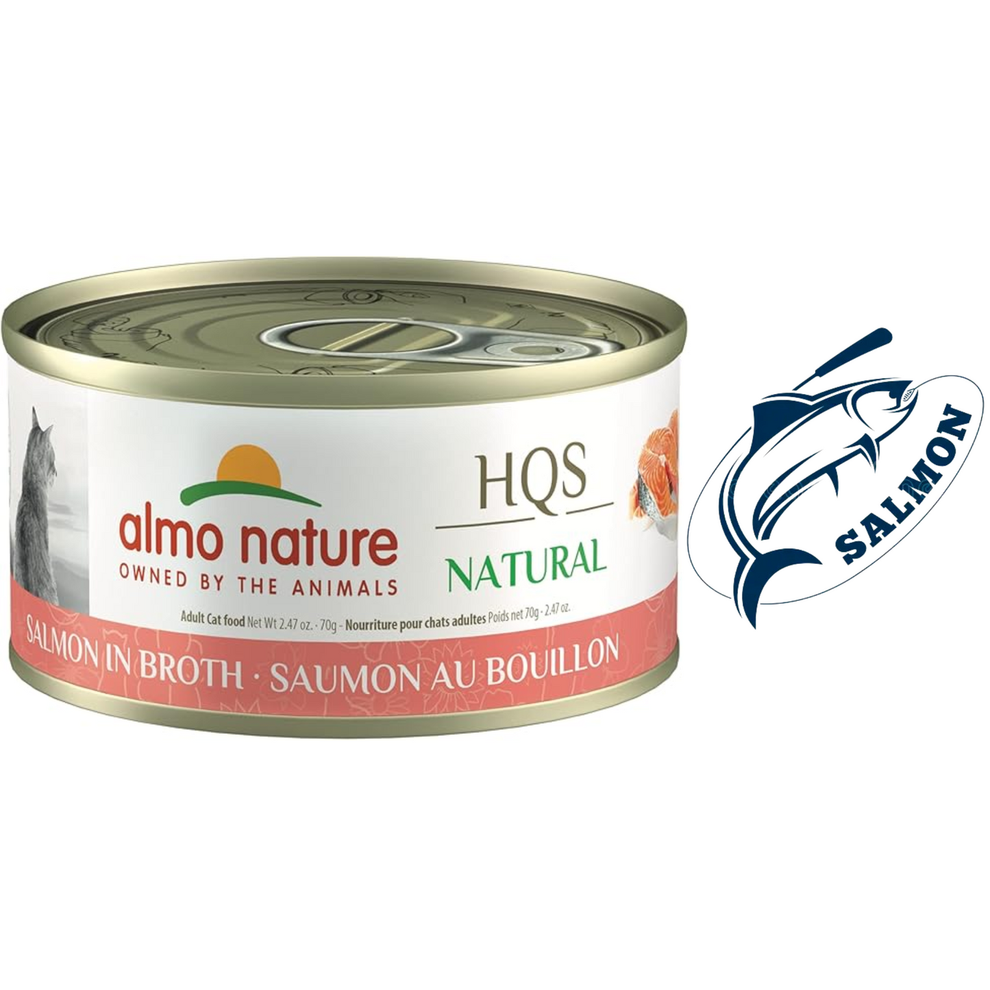 Almo Nature - Salmon In Broth Canned Cat Food - 70 Grams