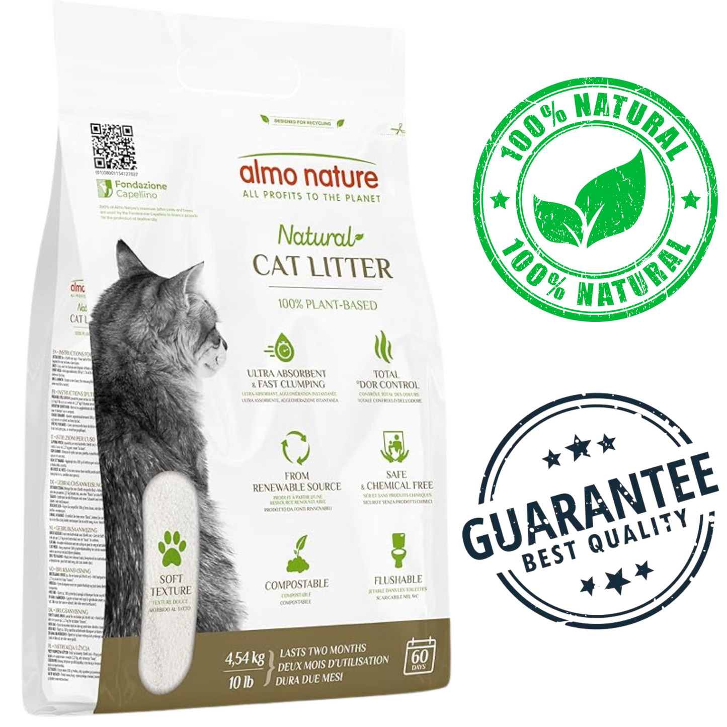 Almo Nature - Plant Based Clumping Cat Litter - 10 lb