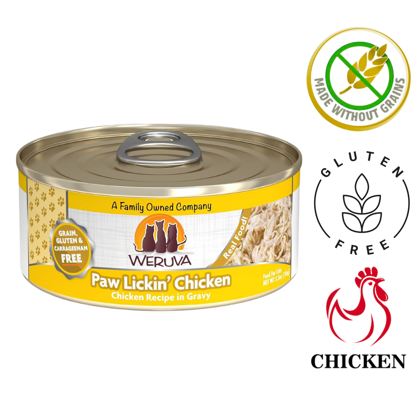 Weruva Paw Lickin' Chicken Canned Cat Food 5.5 Oz