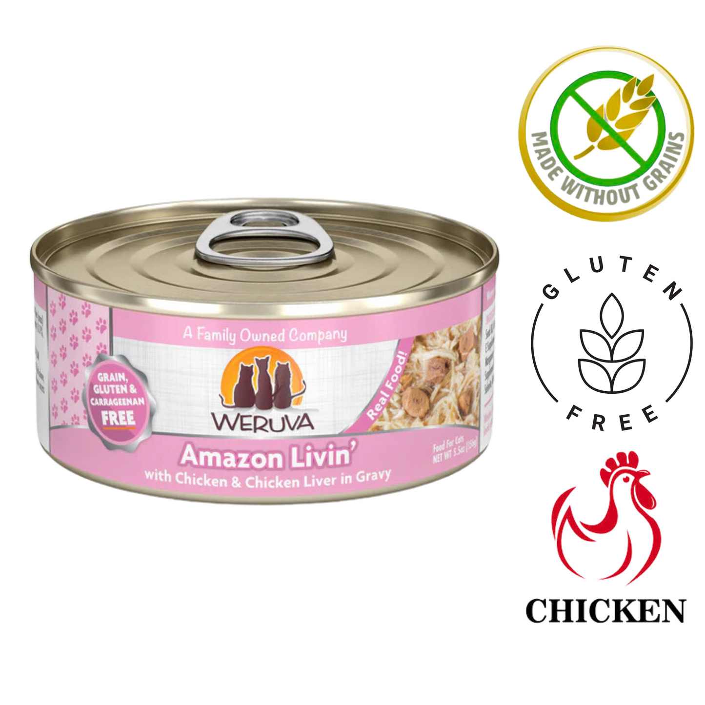 Weruva Amazon Livin' Canned Cat Food 5.5 Oz