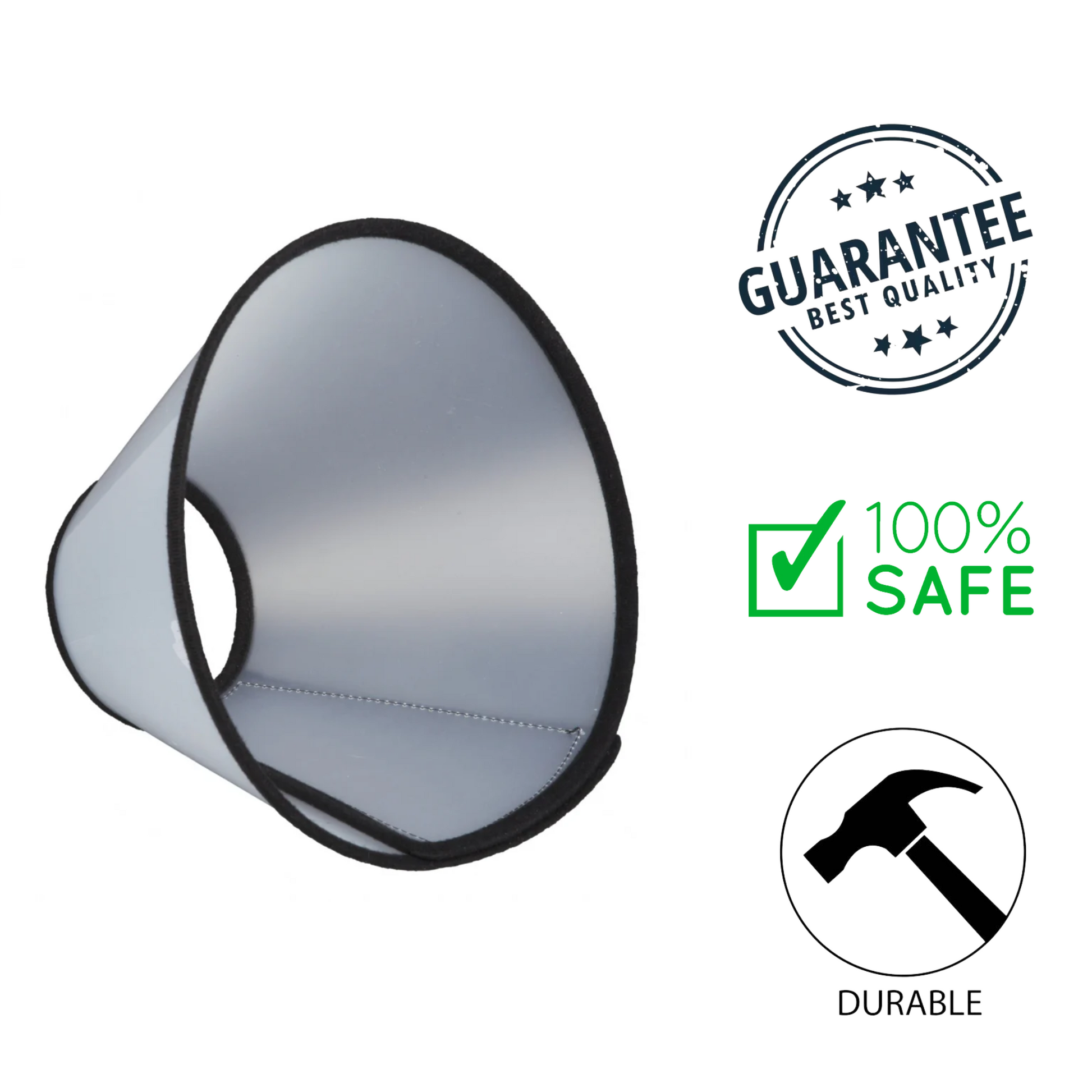 E-Collar 20 cm with 48-57 cm neck, protective collar for pets, prevents licking and biting of wounds, ideal for recovery and post-surgery care, comfortable and adjustable fit​​​​.