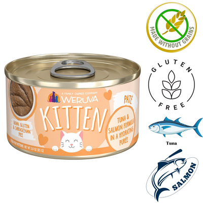 Weruva - Kitten Tuna & Salmon Hydrating Puree Canned Cat Food - 3 Oz