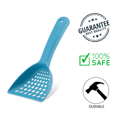 Cat Litter Scoop - Blue, durable blue cat litter scoop, easy to use and clean, promotes a clean and hygienic litter box.