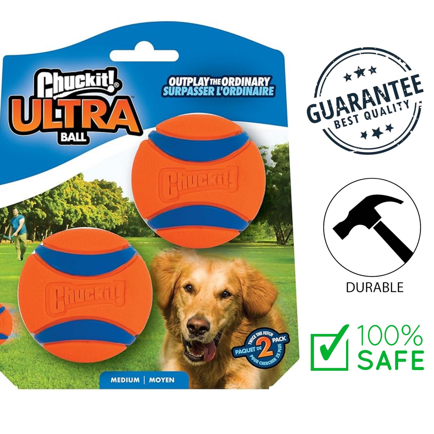 Chuckit! - Ultra Ball Medium Dog Toy 2 Pack