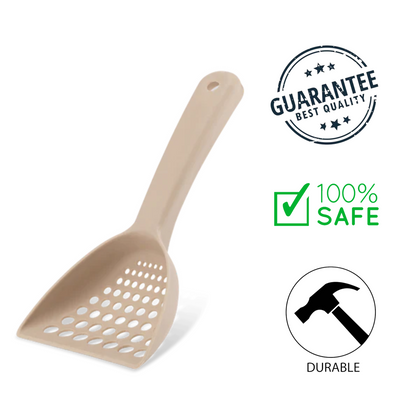 Cat Litter Scoop - Natural, natural-colored cat litter scoop, durable and easy to use, supports a clean and hygienic litter box.