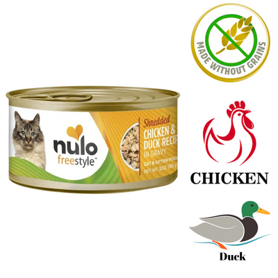 Nulo Freestyle - Shredded Chicken & Duck Canned Cat Food - 3 Oz