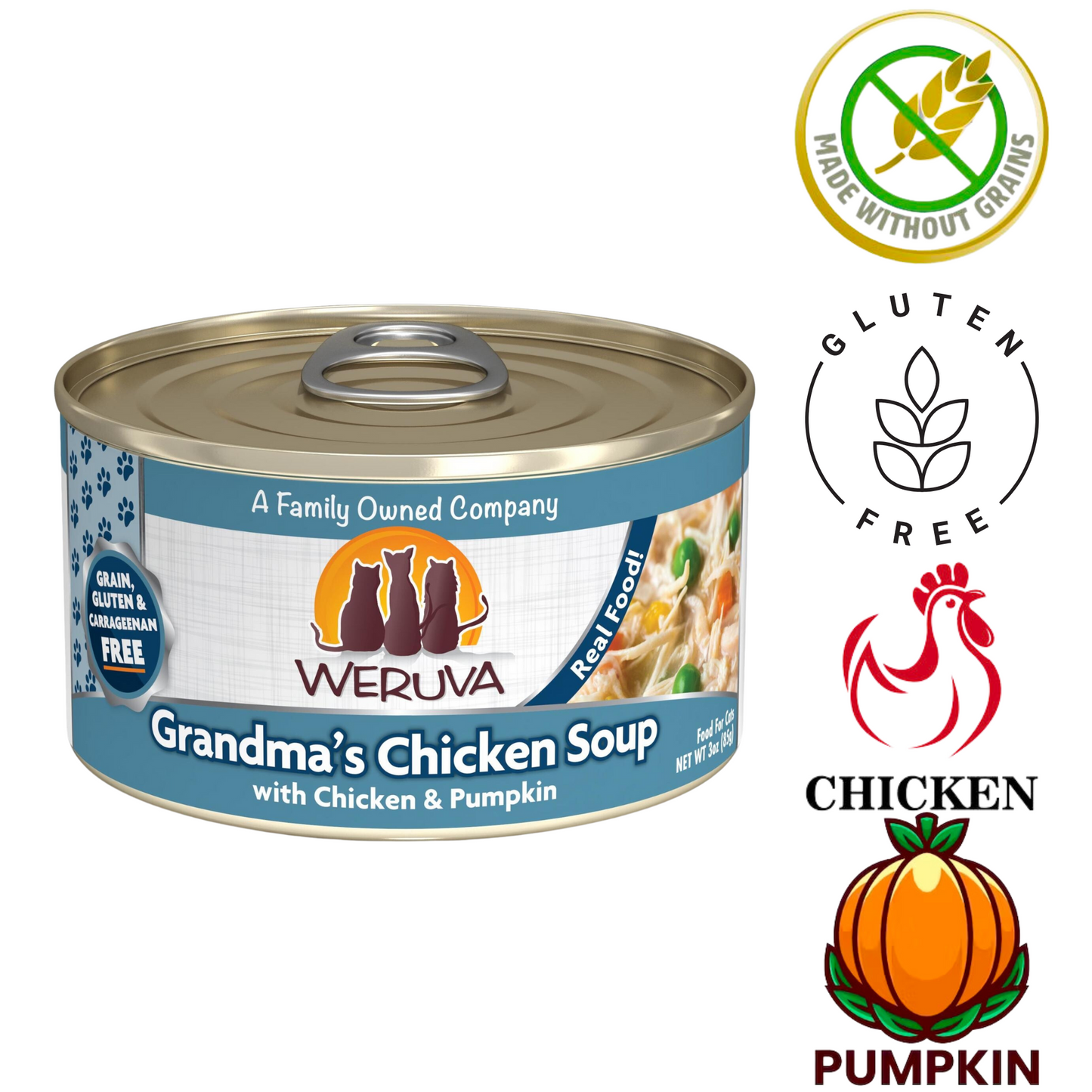 Weruva Grandma's Chicken Soup Canned Cat Food 3 Oz