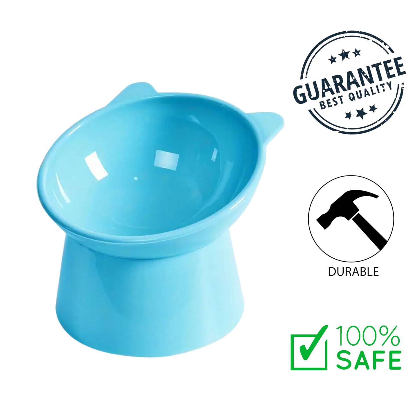 Ashario Pets - Modern Nordic Pet Feeder Tilted - Blue